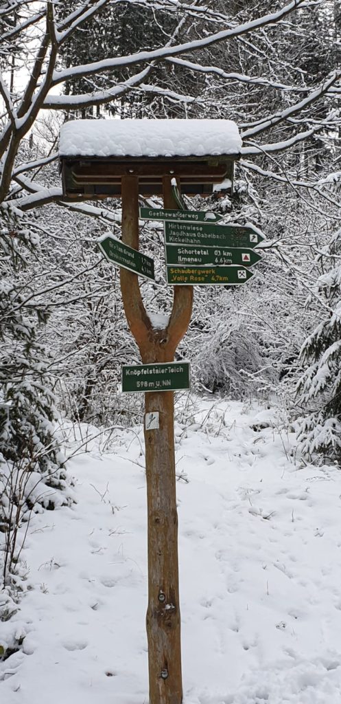 Winter landscape around Ilmenau