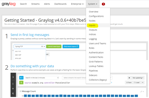 Getting Startet von Graylog